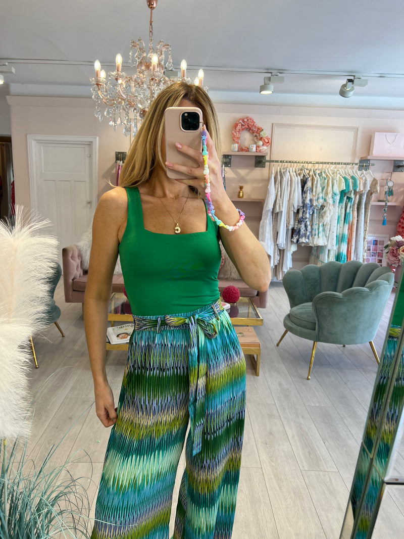 GREEN STRETCH BODYSUIT