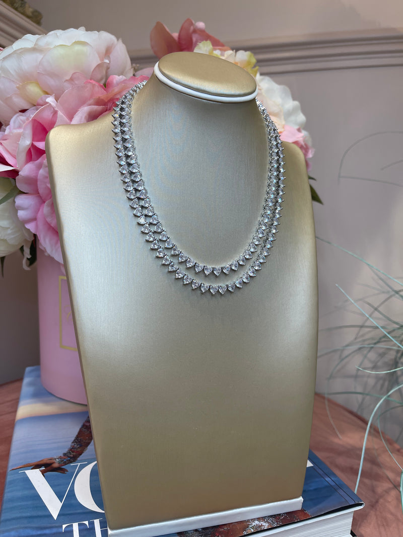 SHINE BRIGHT LIKE A DIAMOND SILVER HEART NECKLACE