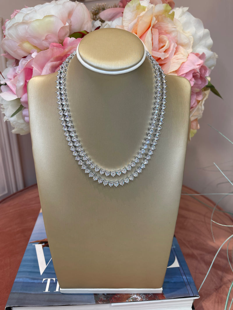 SHINE BRIGHT LIKE A DIAMOND SILVER HEART NECKLACE