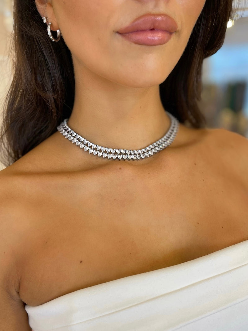 SHINE BRIGHT LIKE A DIAMOND SILVER HEART NECKLACE
