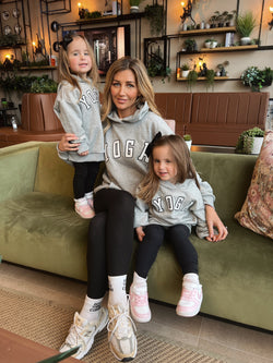 GIRLS MINI ME GREY YOGA HOODIE