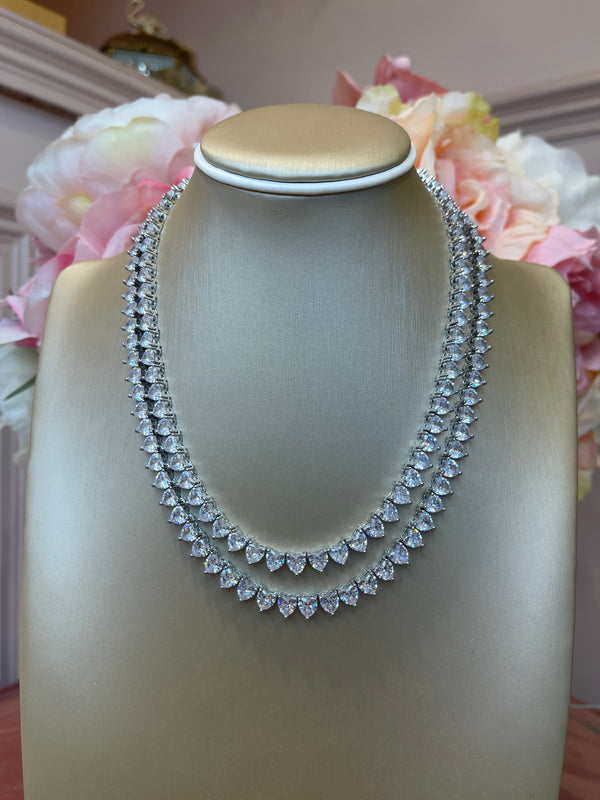 SHINE BRIGHT LIKE A DIAMOND SILVER HEART NECKLACE