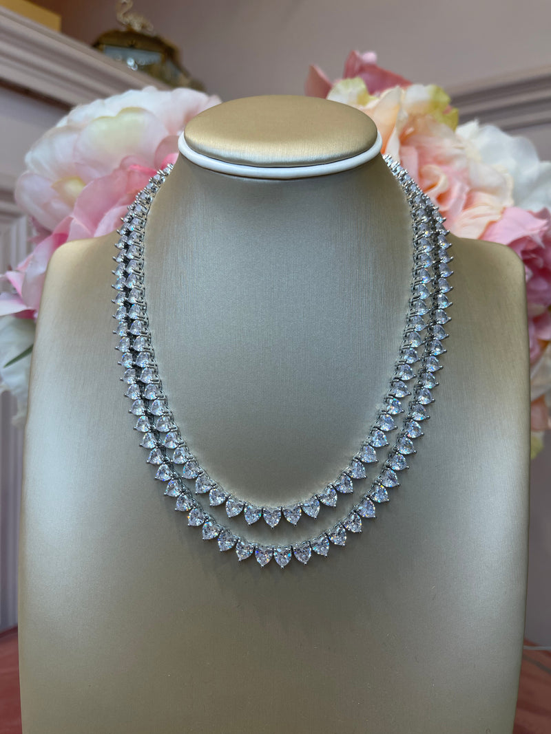 SHINE BRIGHT LIKE A DIAMOND SILVER HEART NECKLACE