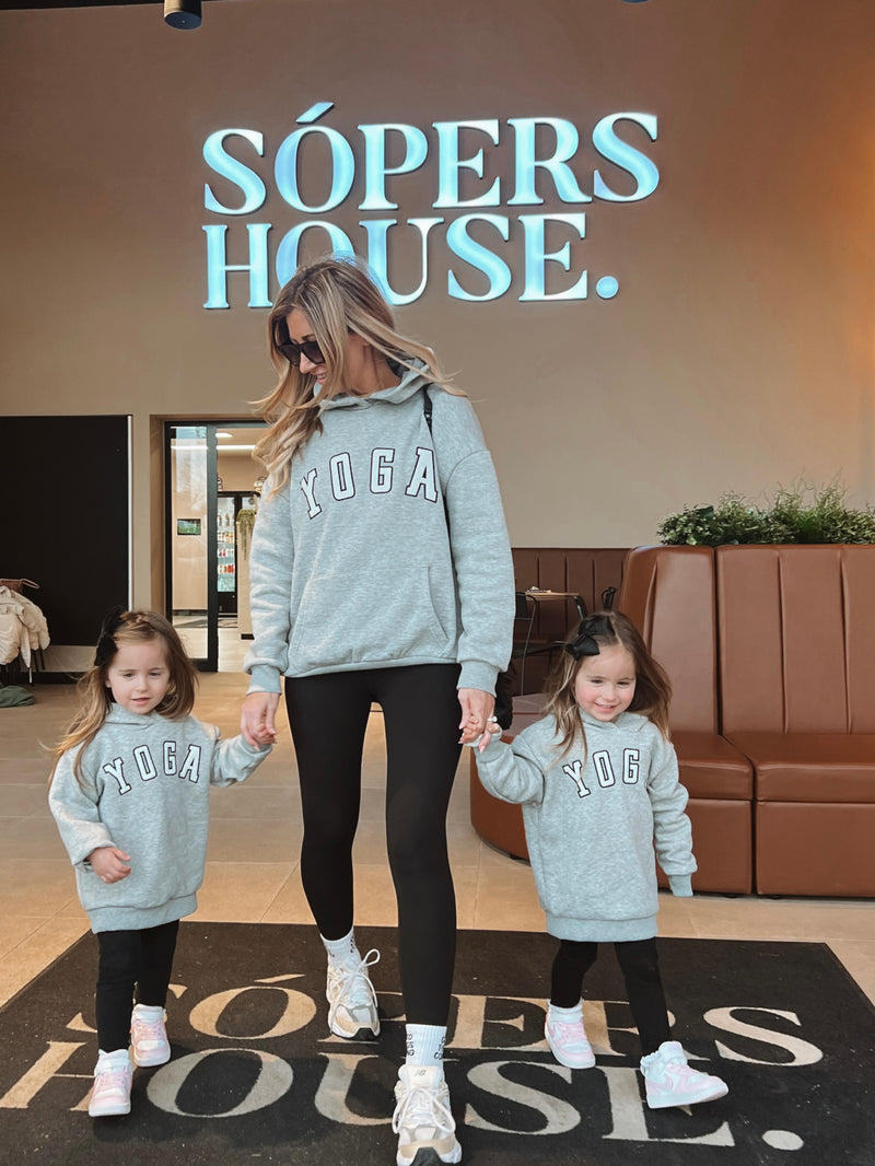 GIRLS MINI ME GREY YOGA HOODIE